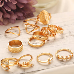 13 Piece Medallion Ring Set