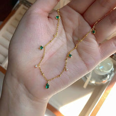 Sparkling Green Zirconia Necklace