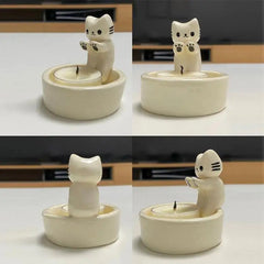 Cute Kitten Candle Holder