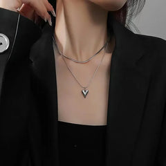 Double Layered Heart Necklace