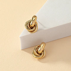 Gold Fashion Knot Earring