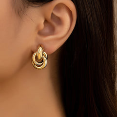 Gold Fashion Knot Earring