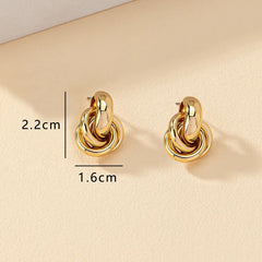 Gold Fashion Knot Earring