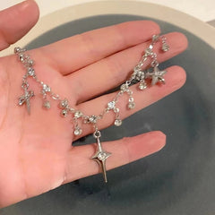 Fashion Crystal Cross Necklace