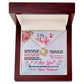 White Gold Love Knot Necklace for Wife