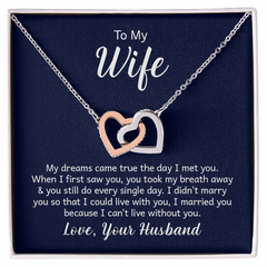 Interlocking V-Day Heart Necklace
