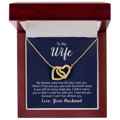 Interlocking V-Day Heart Necklace