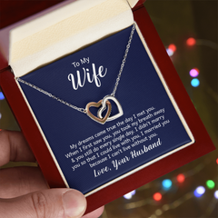 Interlocking V-Day Heart Necklace